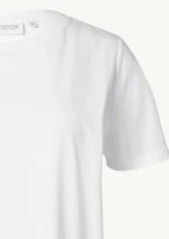 Jersey-T-Shirt aus reiner Baumwolle mit Logo-Frontprint-Comma Fashion