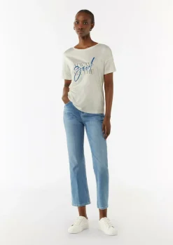 Jersey-T-Shirt im Relaxed Fit mit Front-Print-Comma Best