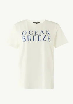 Jersey-T-Shirt mit Artwork-Comma Discount