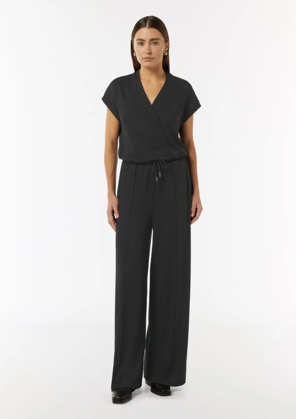 Jumpsuit in Wickel-Optik mit Metallic-Effekt-Comma Discount