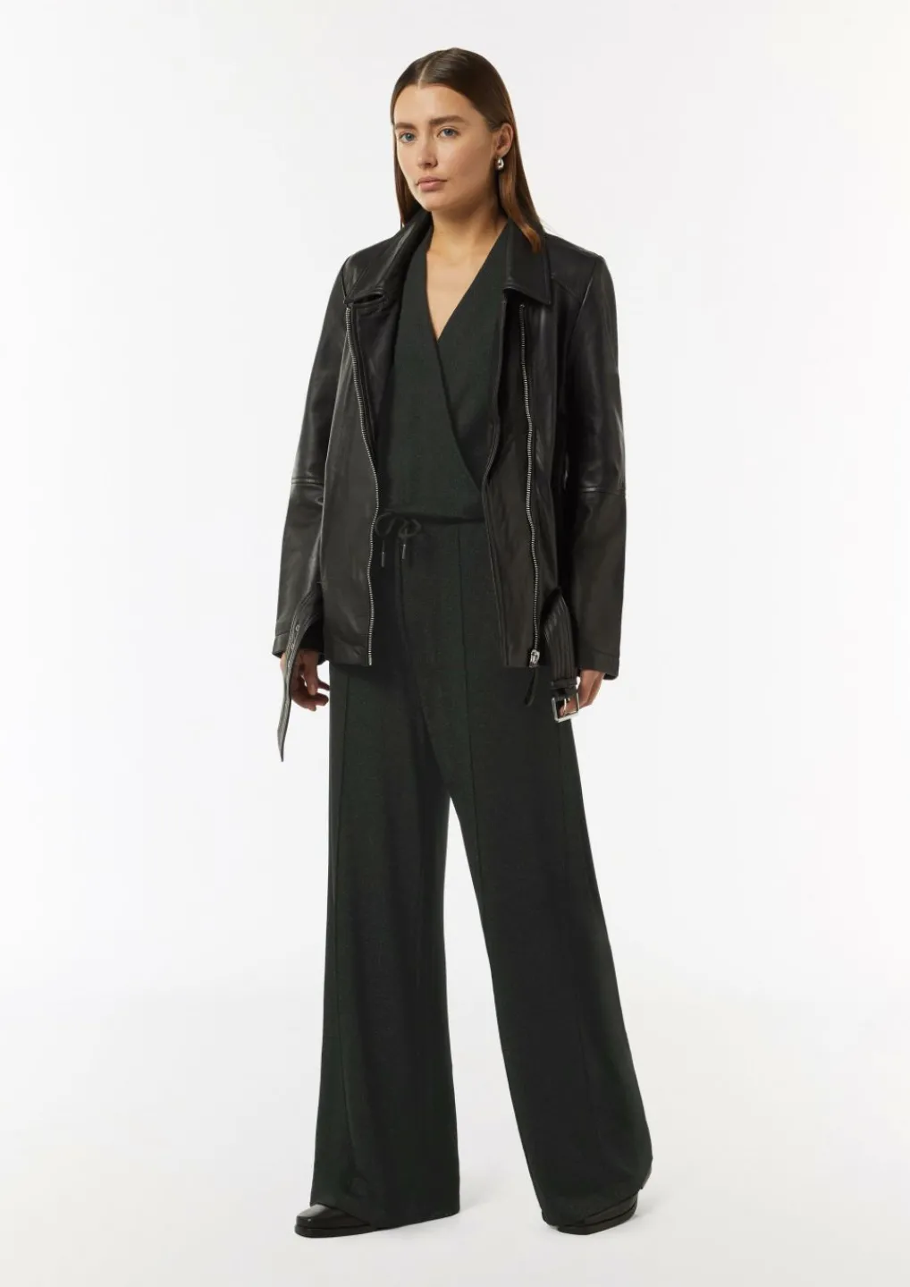 Jumpsuit in Wickel-Optik mit Metallic-Effekt-Comma Discount