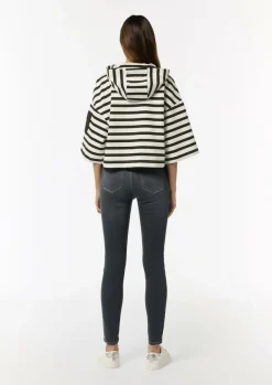 Kapuzen-Sweatshirt im Relaxed Fit mit Folienprint-Comma Hot