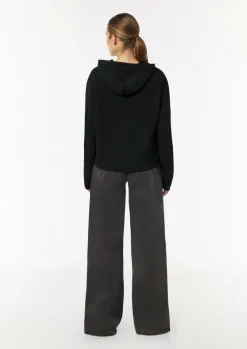 Kapuzen-Sweatshirt mit Satin-Details-Comma Outlet