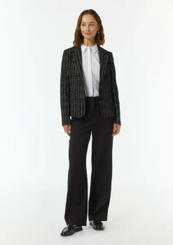 Karierte Blazer aus Bouclé-Jersey-Comma Best