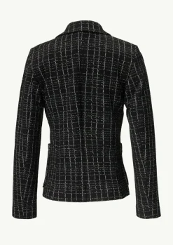 Karierte Blazer aus Bouclé-Jersey-Comma Best