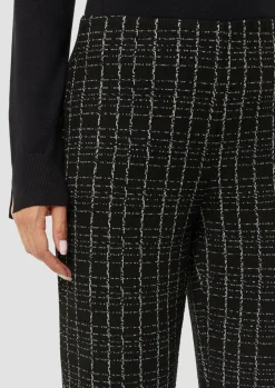 Karierte Hose aus Bouclé-Jersey-Comma Clearance