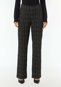 Karierte Hose aus Bouclé-Jersey-Comma Clearance