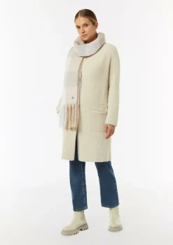 Karierter Strickschal mit Fransen-Comma Fashion