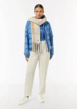 Karierter Strickschal mit Fransen-Comma Hot