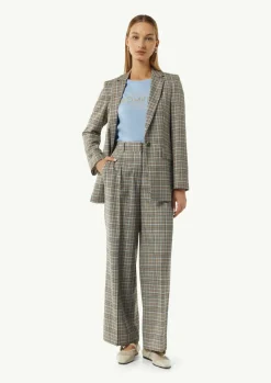 Karohose mit Wide Leg-Comma New