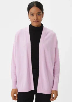 Kaschmirmix-Strickjacke mit Fledermausärmeln-Comma Fashion