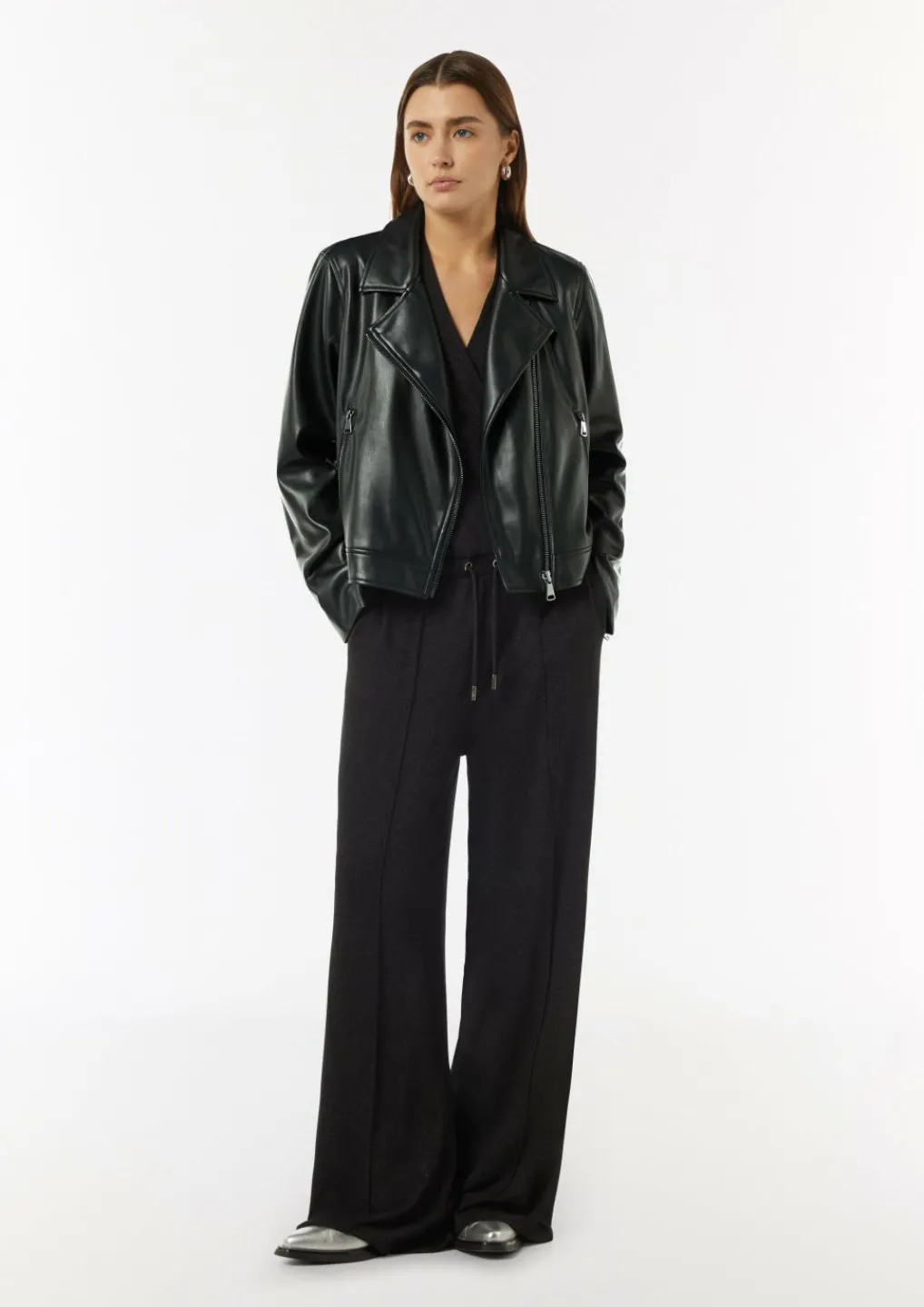 Klassische Bikerjacke aus Lederimitat-Comma Best