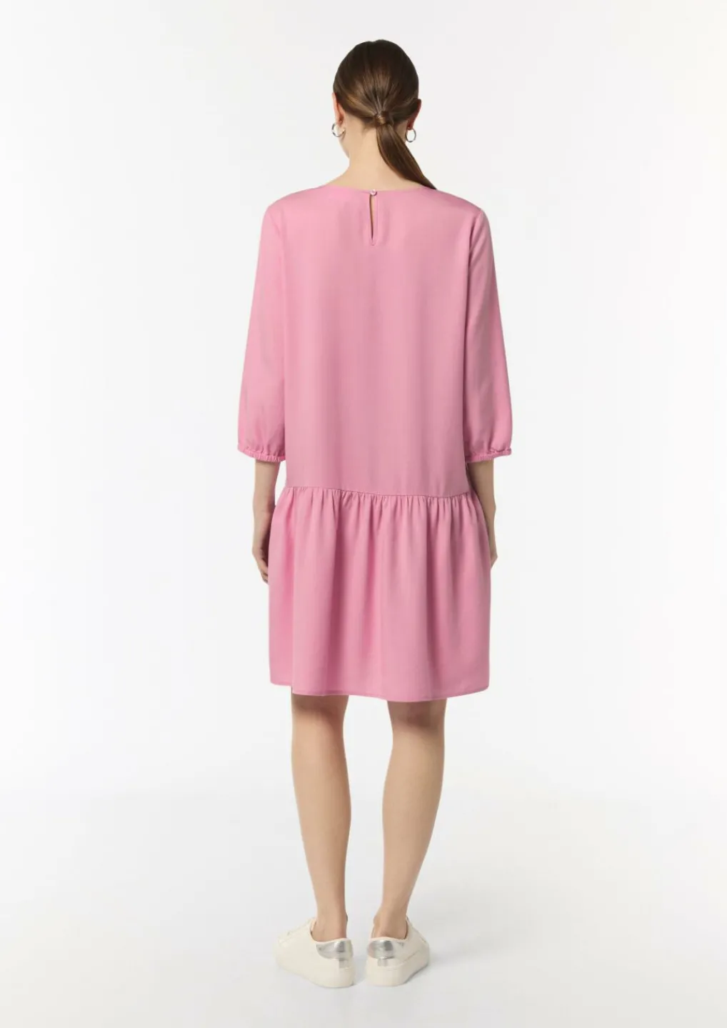 Kleid aus Lyocell mit Logo-Detail-Comma Sale