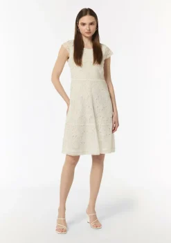 Kleid aus Spitze mit Rundhalsausschnitt-Comma Online
