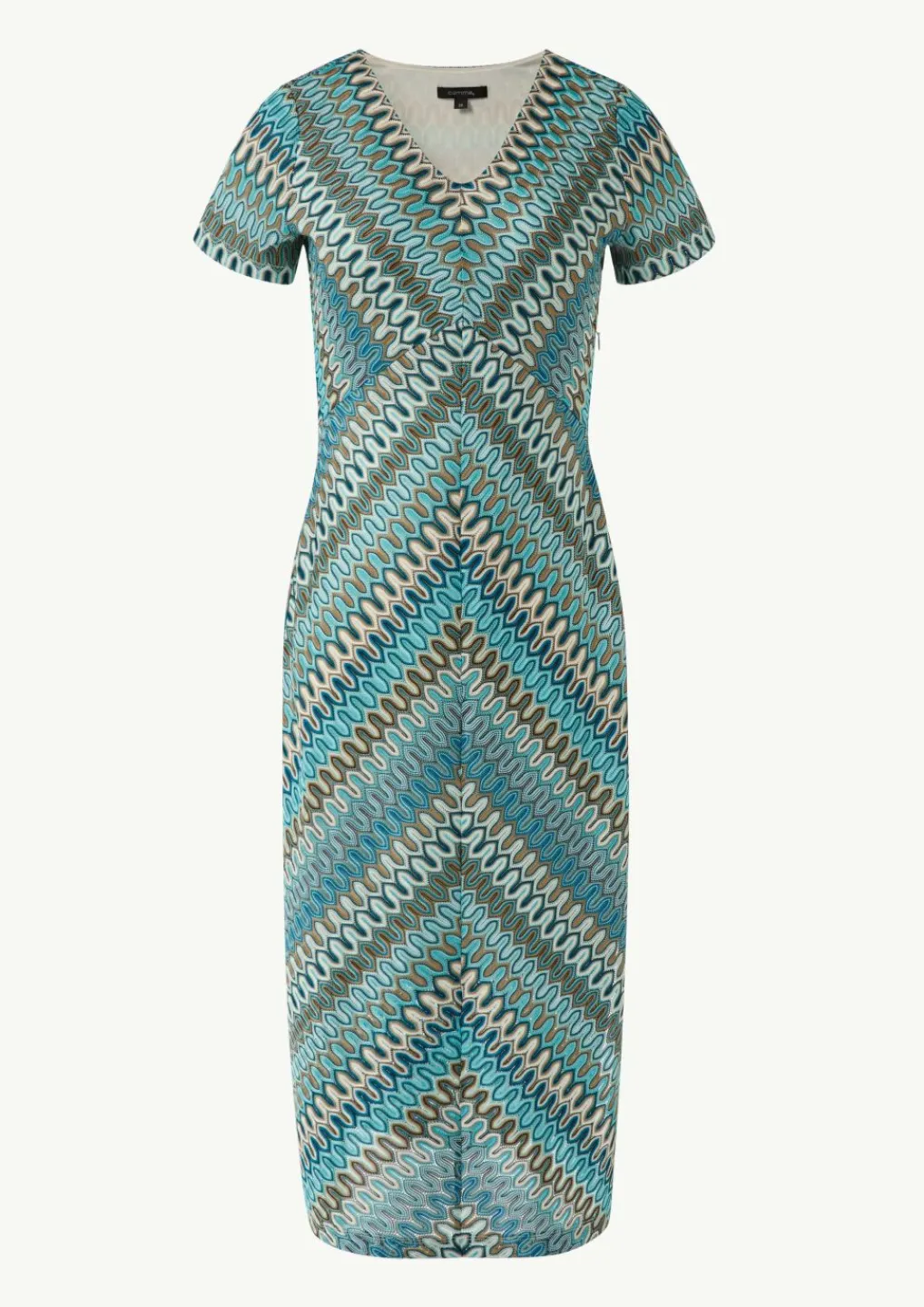 Kleid aus Strickjersey mit grafischem Muster-Comma Outlet