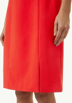 Kleid mit Bateau-Ausschnitt und verdecktem Reißverschluss-Comma Online