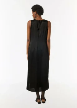 Kleid mit Crépestruktur und Schlitzen-Comma Sale