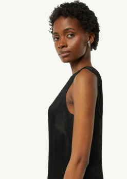 Kleid mit Crépestruktur und Schlitzen-Comma Sale