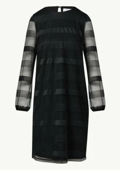 Kleid mit Mesh und Rundhalsausschnitt-Comma Best