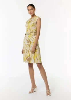 Kleid mit Riegel-Detail und Kappärmeln-Comma New