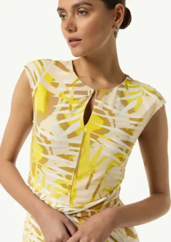Kleid mit Riegel-Detail und Kappärmeln-Comma New