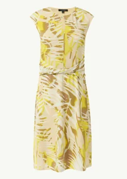 Kleid mit Riegel-Detail und Kappärmeln-Comma New