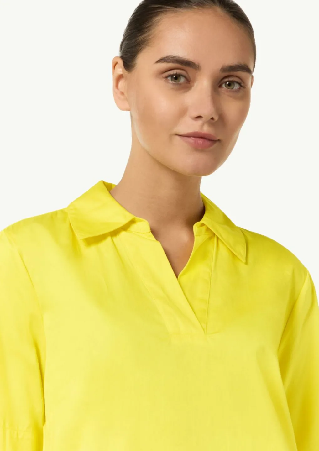 Kleid mit Tunika-Ausschnitt und Hemdkragen-Comma Outlet