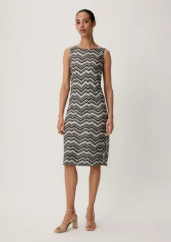 Kleid mit Zickzack-Muster-Comma Online