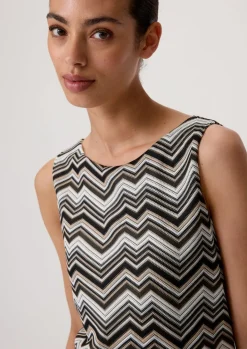 Kleid mit Zickzack-Muster-Comma Online
