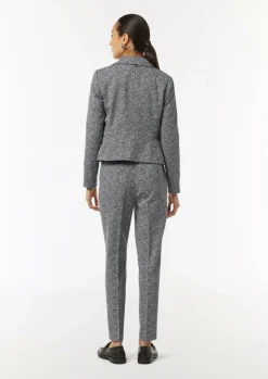 Knöchellange Jacquard-Hose mit Herringbone-Muster-Comma Sale