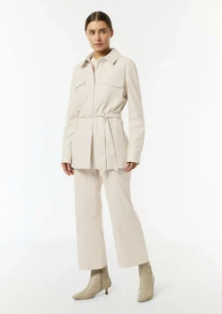 Kunstleder-Hose mit Flared Leg-Comma Sale