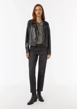 Kurzarm-Bluse mit All-over-Print-Comma Discount