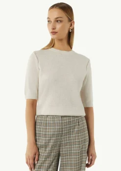 Kurzarmpullover aus Alpakamix-Comma Fashion