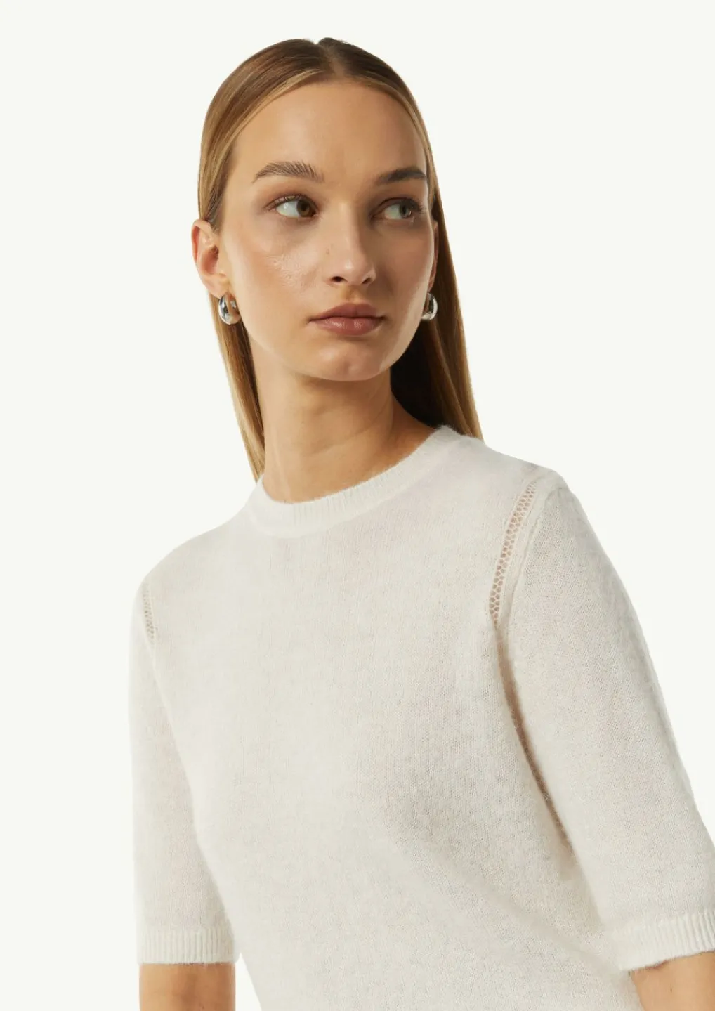 Kurzarmpullover aus Alpakamix-Comma Fashion