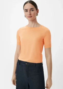 Kurzarmshirt aus Strickjersey-Comma Best