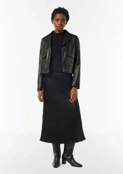 Kurze Jacke in Lederoptik-Comma Sale