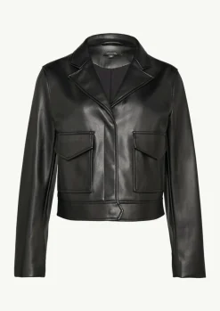 Kurze Jacke in Lederoptik-Comma Sale