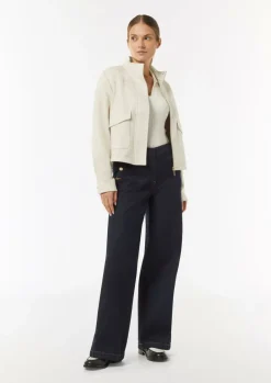 Kurze Jacke in Wildleder-Optik-Comma Fashion