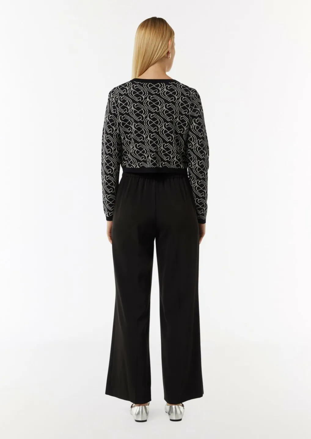 Kurzer Feinstrickcardigan mit grafischem Muster-Comma Best