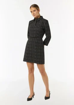 Kurzer Rock in Bouclé Jersey-Comma Fashion