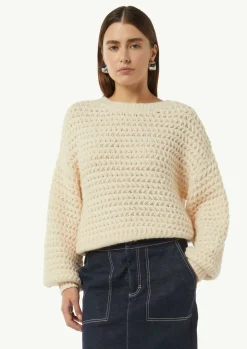 Kurzer Strickpullover mit Ballon-Ärmeln-Comma Online