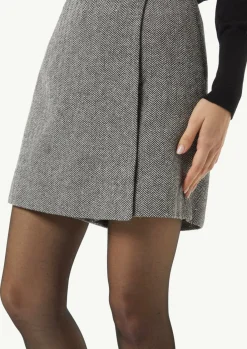 Kurzer Wollmix-Skort in Wickeloptik-Comma Fashion
