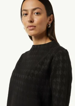 Kurzes Jerseykleid mit Hahnentrittmuster-Comma New