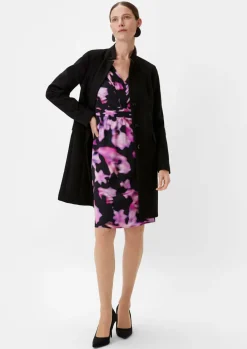 Kurzes Kleid mit Allovermuster-Comma Best