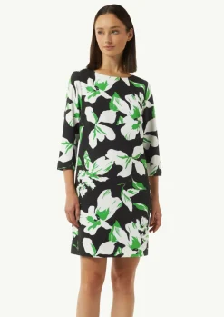 Kurzes Kleid mit All-over-Print-Comma New