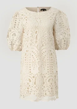 Kurzes Kleid mit Lochstickerei-Comma Sale