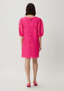 Kurzes Kleid mit Lochstickerei-Comma Outlet
