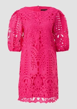 Kurzes Kleid mit Lochstickerei-Comma Outlet