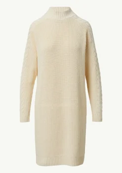 Kurzes Strickkleid mit Zopfmuster am Ärmel-Comma Hot