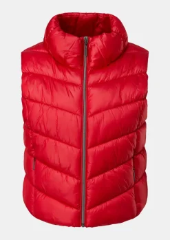 Kurze Steppweste mit Stehkragen-Comma Hot